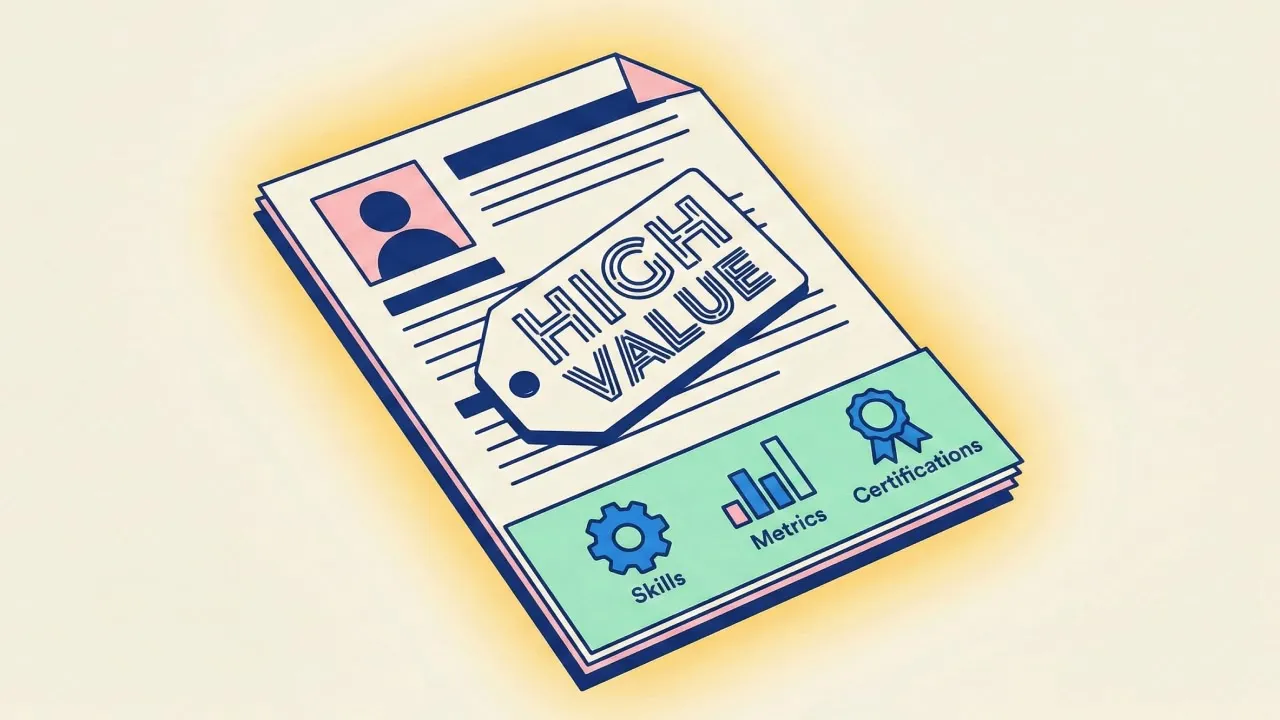 illustration showing that space on cv is valuable