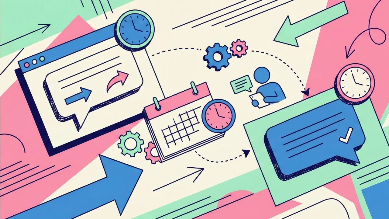 Remote team workflow showing asynchronous communication